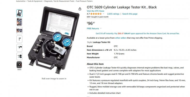 OTC 5609 Cylinder Leakage Tester Kit , Black  Automotive.jpg