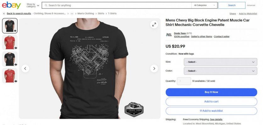 Mens Chevy Big Block Engine Patent Shirt Mechanic  eBay.jpg