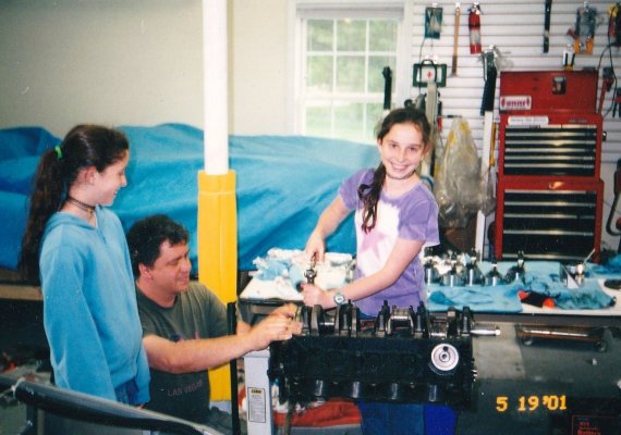 Missy & Stephanie installing Cobra pistons.jpg