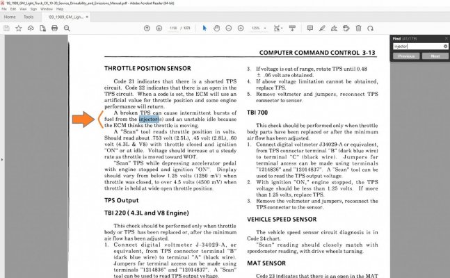Bad TPS can affect Injectors (arrow) - '89_1989_GM_Light_Truck_CK_10-30_Service_Driveability_a...jpg