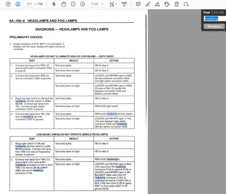 '94 Head Lamp troubleshooting flows 1st page -- 1994_NATP-9442_DRIVEABILITY_EMISSIONS_ELECTRIC...jpg