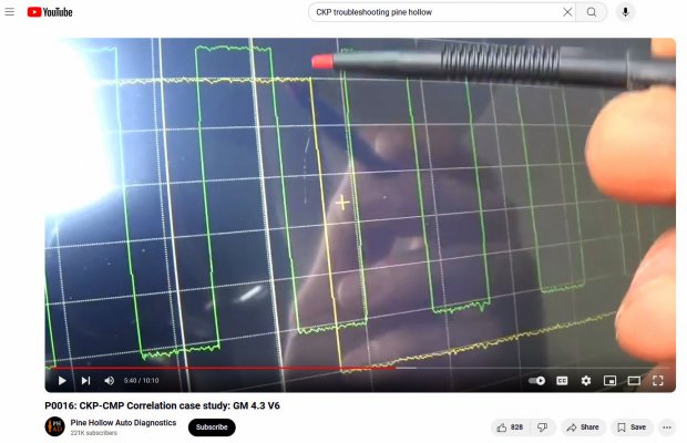 CKP CMP correlation knife-edge dizzy gears - P0016 CKP-CMP Correlation case study GM 4.3 V6 - ...jpg