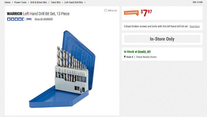 Left Hand Drill Bit Set, 13 Piece .jpg